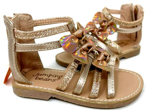 Jumping Beans Toddler Girl’s Extravagant Gladiator Sandals White Size:7 92U