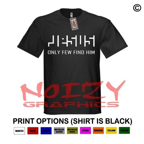 JESUS Only Few Find Him Christian Shirt Black T-Shirt Cross Fish Faith Religious