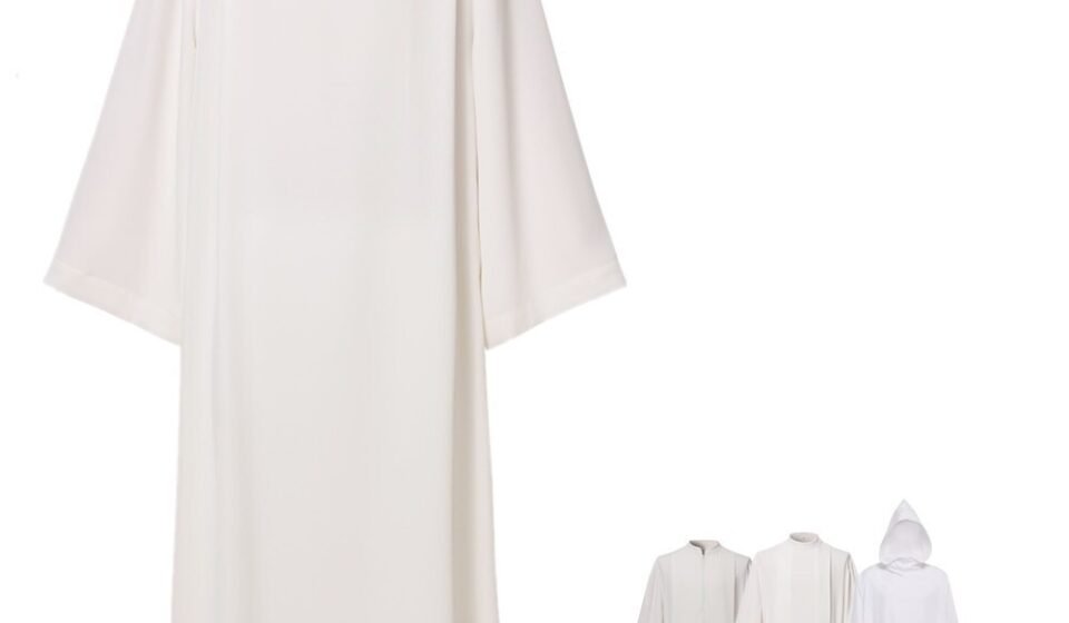 Albs for Priest Deacons Clergy Pleated Alb Roman Pastor Apparel Catholic Robe