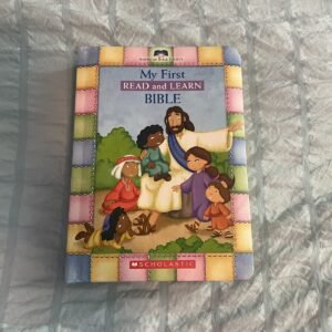 My First Read and Learn Bible made for kids, published by scholastic, easy read.
