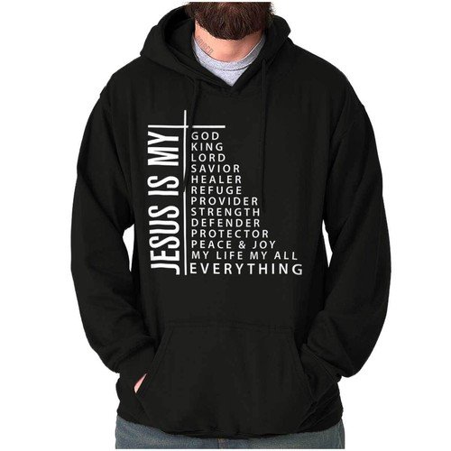 Christian Faith Religious Jesus Is My Cross Hoodie Hooded Sweatshirt Men Women