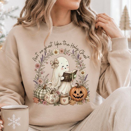 Christian Halloween Funny Faith Spooky Witch Religious Fall Shirt Sweatshirt