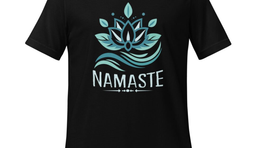 Namaste Yoga Meditation T-Shirt Unisex Graphic Tee Spiritual Zen Shirt Black