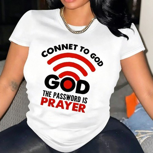 Women’s T‑Shirt Religious Inspired Icon Design Comfort Crew Neck Ladies Tee Top